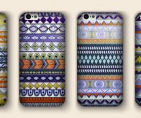 Beautiful mobile phone cover template vector 08