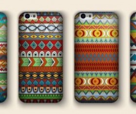 Beautiful mobile phone cover template vector 09