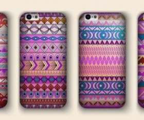 Beautiful mobile phone cover template vector 10