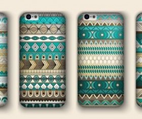 Beautiful mobile phone cover template vector 11