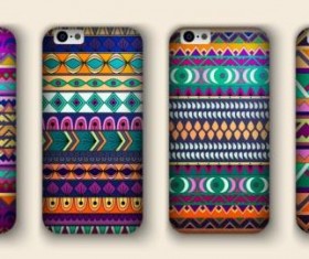 Beautiful mobile phone cover template vector 12