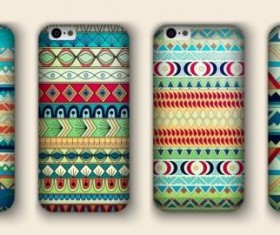 Beautiful mobile phone cover template vector 13