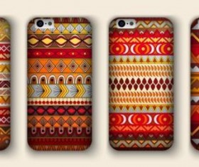 Beautiful mobile phone cover template vector 14