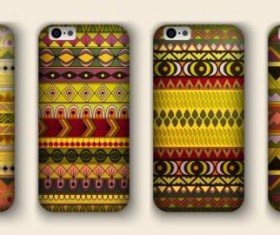 Beautiful mobile phone cover template vector 15