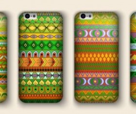 Beautiful mobile phone cover template vector 16