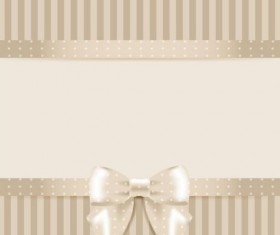Beige cards with bow vector