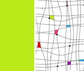 Bent lines with green background vector 01