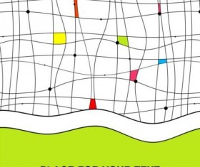 Bent lines with green background vector 02