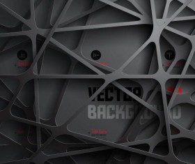 Black metal layered background vector 05