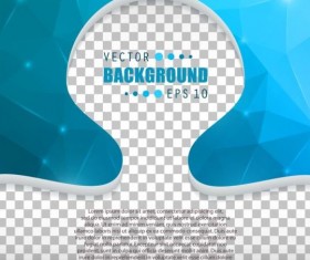 Blue polygon brochure cover template illustration vector 01