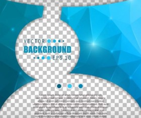 Blue polygon brochure cover template illustration vector 02