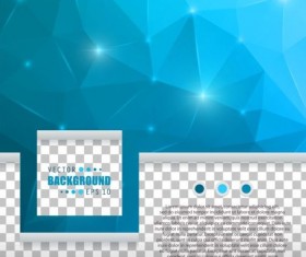Blue polygon brochure cover template illustration vector 03