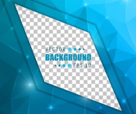 Blue polygon brochure cover template illustration vector 05