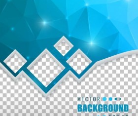 Blue polygon brochure cover template illustration vector 06