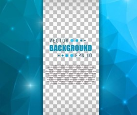 Blue polygon brochure cover template illustration vector 07