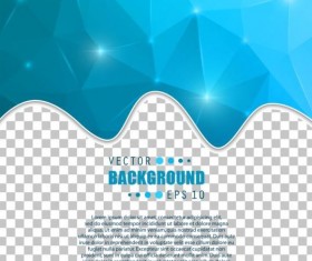 Blue polygon brochure cover template illustration vector 11