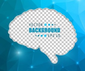 Blue polygon brochure cover template illustration vector 13