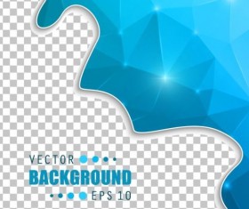 Blue polygon brochure cover template illustration vector 16