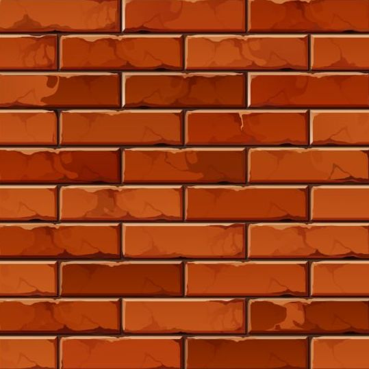 Brick wall seamless patterns vector 06