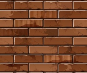 Brick wall seamless patterns vector 12