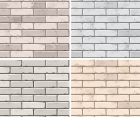 Brick wall seamless patterns vector 18