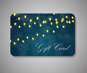 Bulbs and snowflakes with christmas gift card vector