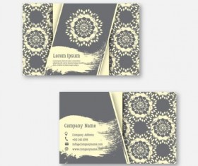 Business cards with mandala pattern vectors 04