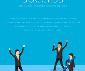 Businessman with pencil vector template 08