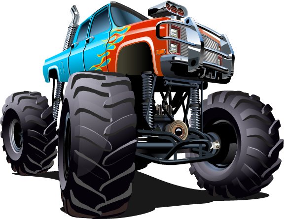 Cartoon sport utility vehicle vector 01