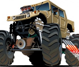 Cartoon sport utility vehicle vector 03