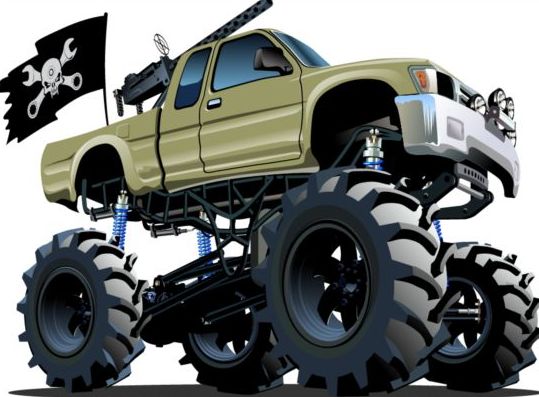 Cartoon sport utility vehicle vector 04