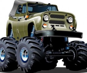 Cartoon sport utility vehicle vector 11