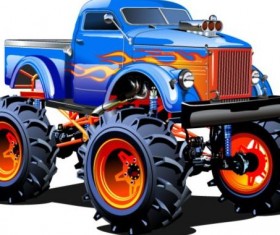 Cartoon sport utility vehicle vector 12