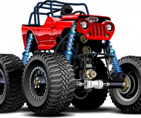 Cartoon sport utility vehicle vector 15