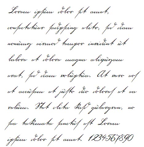 Century handwriting fonts set