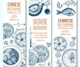 Chinese restaurant vertical menu vector