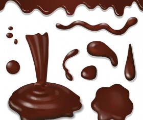 Chocolate dirpping vector material 03