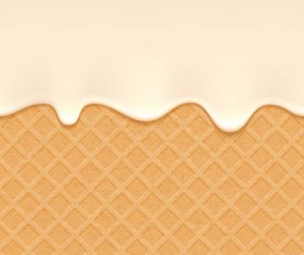 Chocolate drop with waffles background vector 01