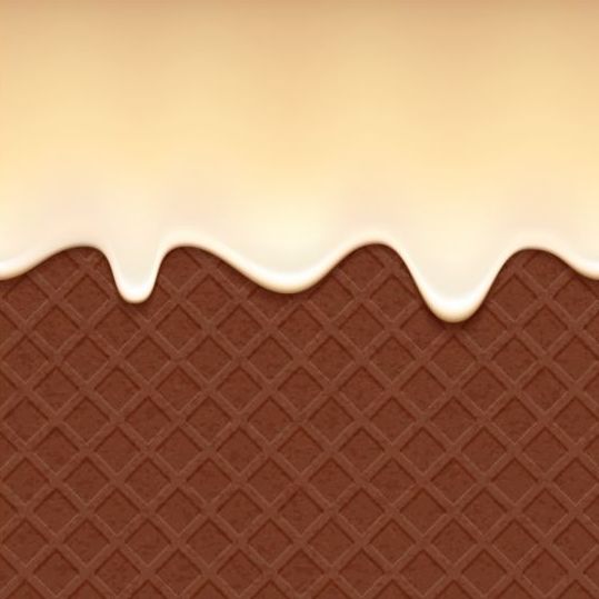 Chocolate drop with waffles background vector 04
