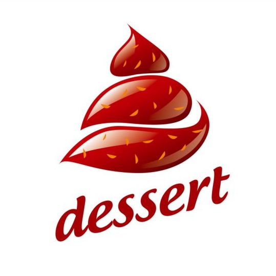 Chocolate ice cream vector logo
