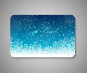 Christmas snowflake with gift card vectors