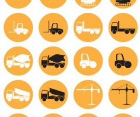 Circle construction icons set