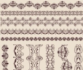 Classical style borders decor vector 02