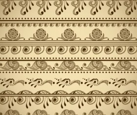 Classical style borders decor vector 03
