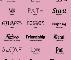 Classical with floral font