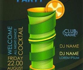 Cocktail party flyer vector template 30