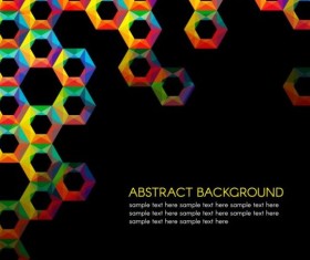 Colored hex background art vector