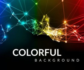 Colored lines art background vector