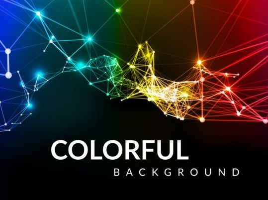Colored lines art background vector