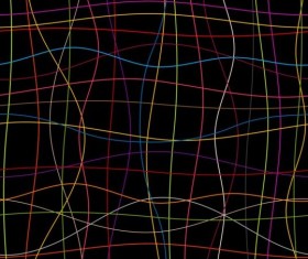 Colored lines with black background vector 01